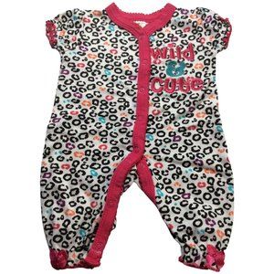 👣 5/$25 - Multicolored Leopard Print "Wild & Cute" Romper w/ Bow Details